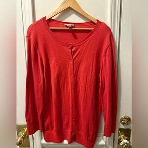 Ann Taylor Loft Coral Cardigan